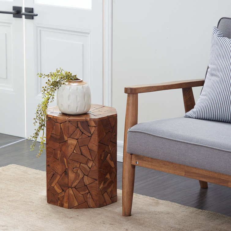 Loon Peak® Kieran Solid Wood Block End Table Wayfair.ca